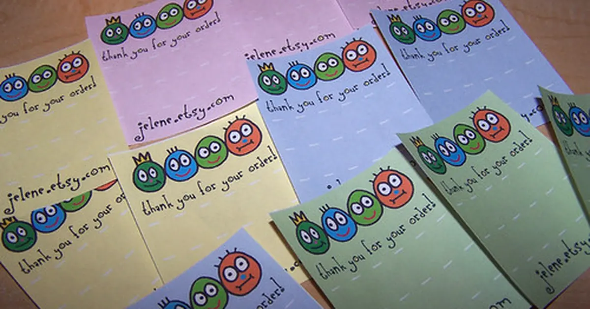 Handmade thank-you cards